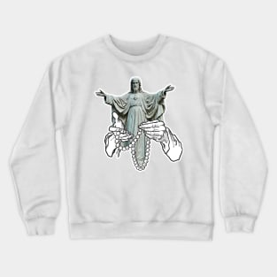 Praying to the Sacred Heart of Jesus Crewneck Sweatshirt